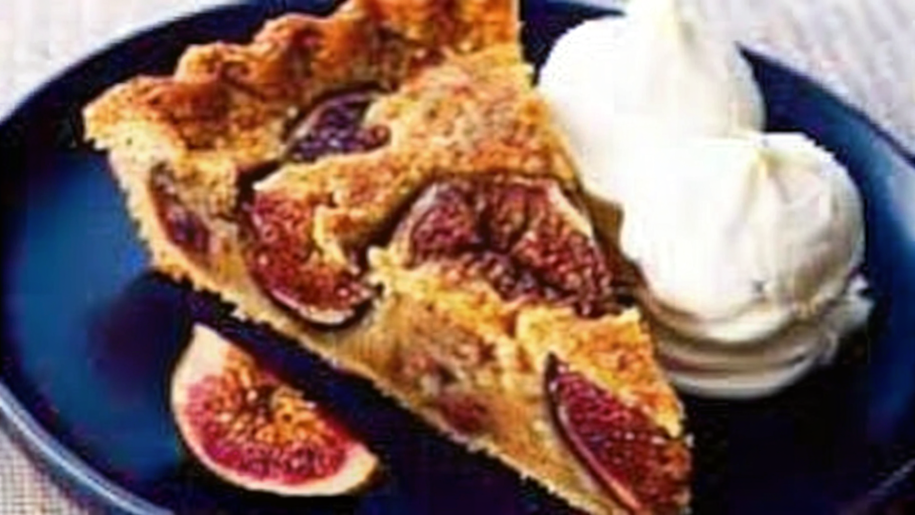close up image of Fig & Almond Tart