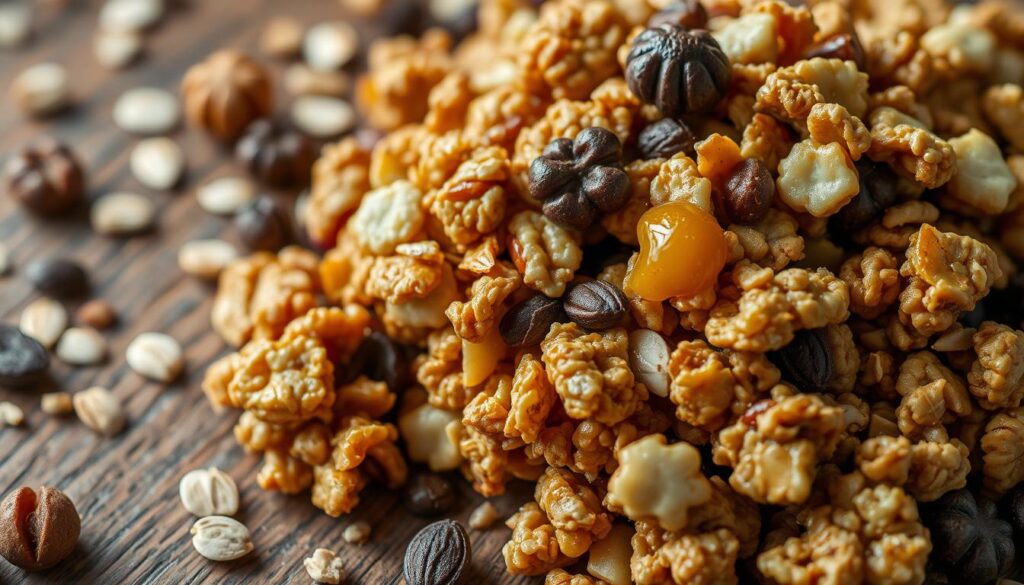 What ingredient makes granola stick together?