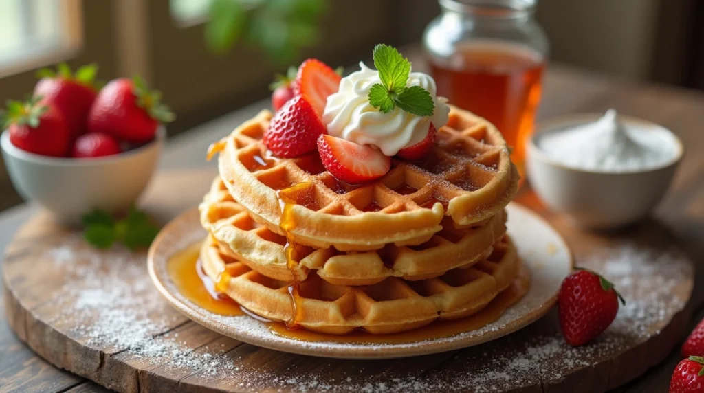 strawberry waffles​