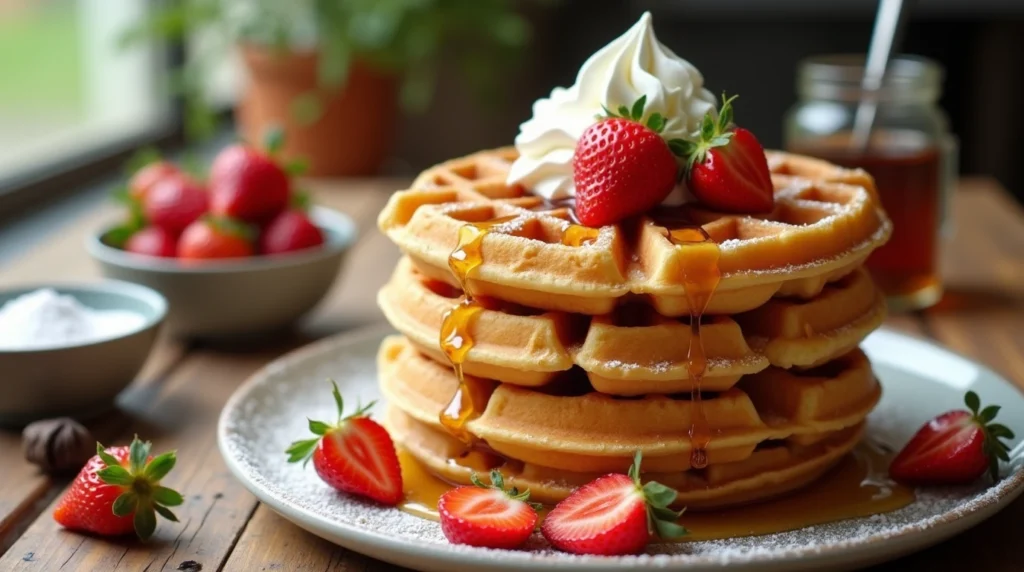 strawberry waffles​