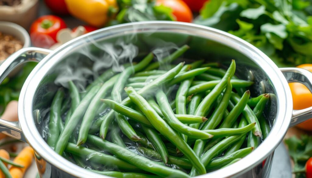 Should green beans be steamed or boiled?