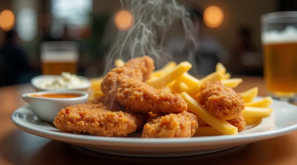 chicken tenders and fries