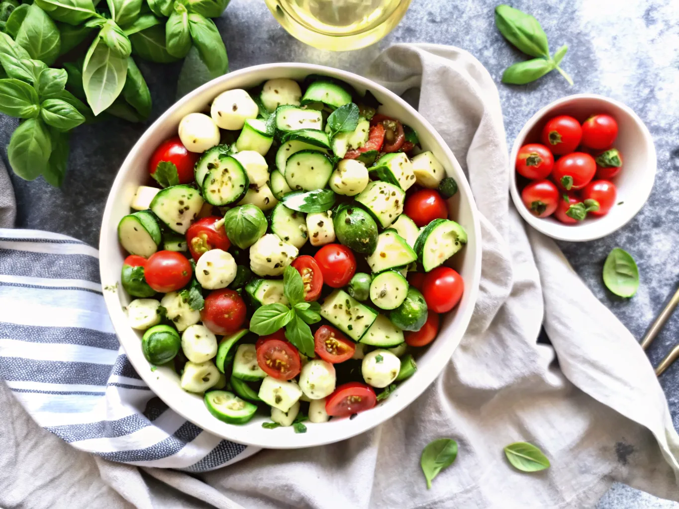 image of Cucumber Caprese Salad recipe
