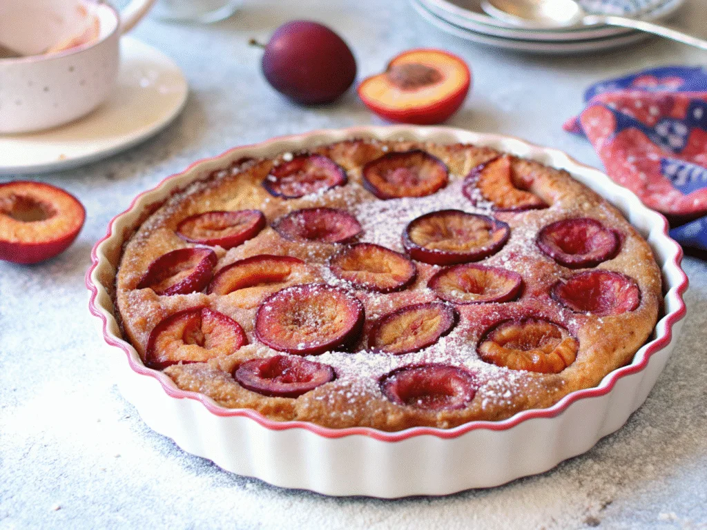 image of Plum clafoutis recipe