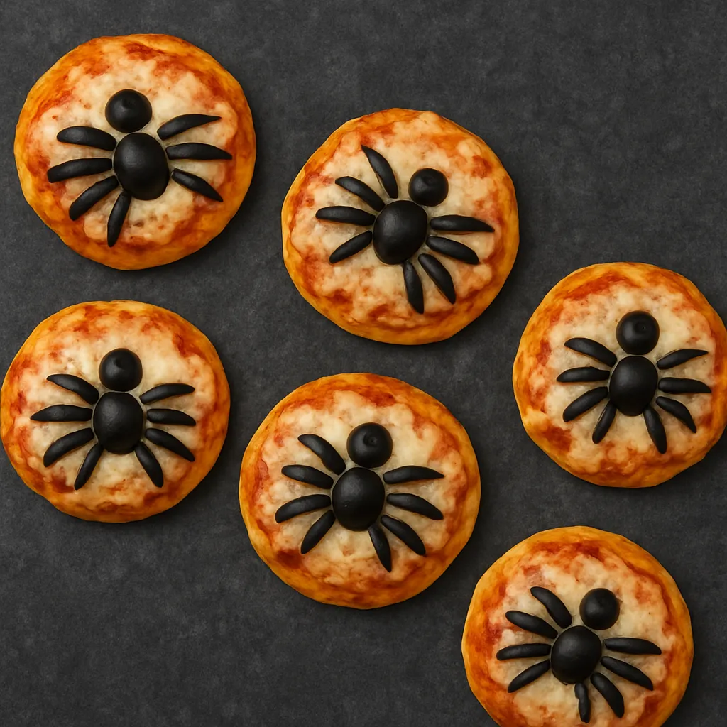 Mini Spider Pizzas